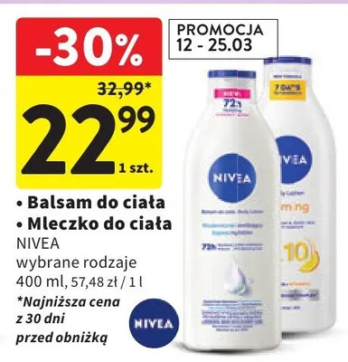 Mleko do ciała promocja w Intermarche