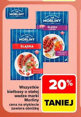 Kiełbasy o stałej wadze marki Morliny promocja w Carrefour