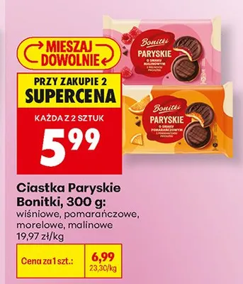 Ciastka Paryskie morelowe Bonitki promocja w Biedronka