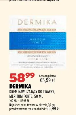 Krem nawilżający do twarzy Dermika Meritum Forte promocja w Drogerie Natura
