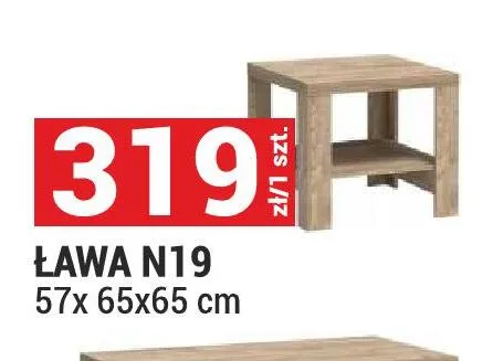 Ława System Natural N19 kratka Ribbeck 57x65x65cm promocja w Merkury Market