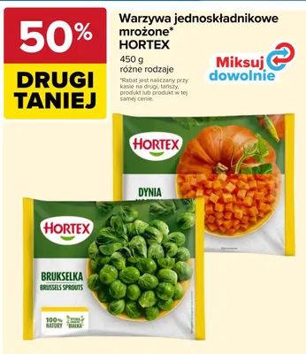 Warzywa jednoskładnikowe mrożone Dynia Hortex promocja w Carrefour