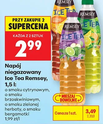 Napój niegazowany Ice Tea Remsey promocja w Biedronka
