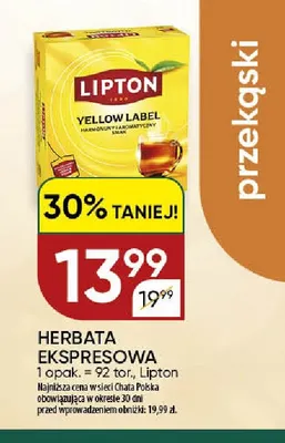 Herbata ekspresowa Lipton promocja w Chata Polska