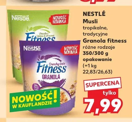 Musli tropikalne Nestlé Fitness promocja w Kaufland