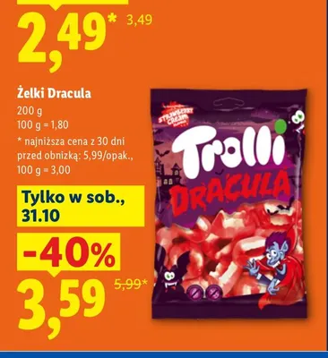 Żelki Trolli Dracula promocja w Lidl
