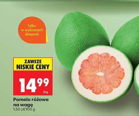 Pomelo różowe na wagę promocja w Biedronka