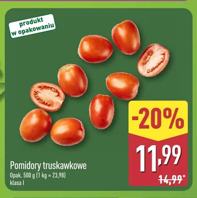 Pomidory truskawkowe promocja w Aldi