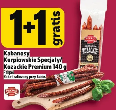 Kabanosy Kurpiowskie Specjały/Kozackie Premium promocja w TOPAZ