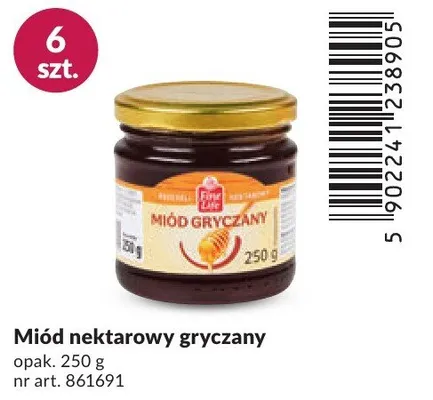 Miód nektarowy gryczany promocja w Makro
