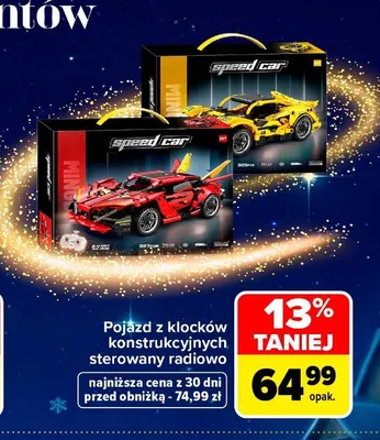 Pojazd z klocków konstrukcyjnych sterowany radiowo Speed Car promocja w Carrefour Market
