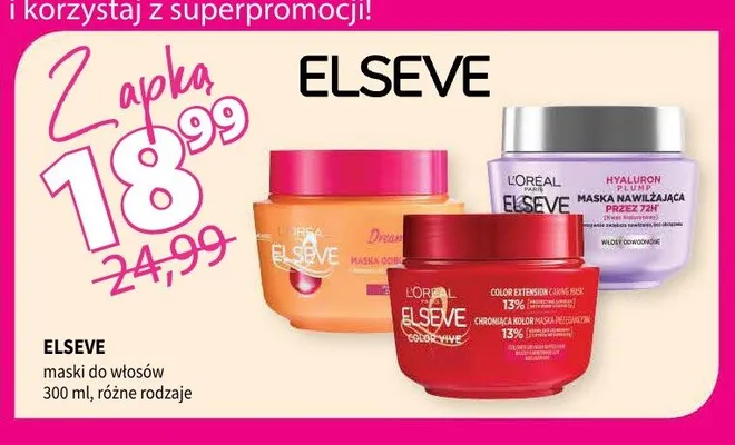 Maska do włosów L'Oreal Paris Elseve promocja w Drogerie Polskie