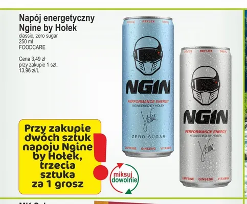 Napój energetyczny Ngine by Hołek zero sugar promocja w Marketvita