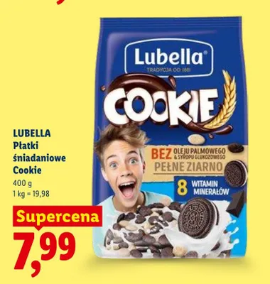 Płatki śniadaniowe Cookie Lubella promocja w Lidl