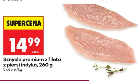 Sznycel premium z fileta z piersi indyka promocja w Biedronka