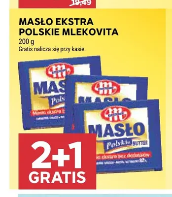 Masło ekstra Polskie Mlekovita promocja w Stokrotka