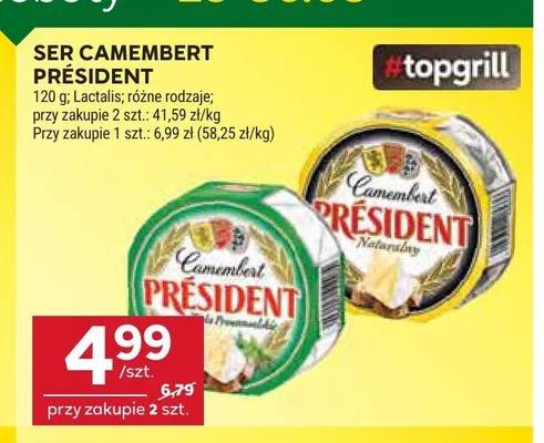 Ser Camembert PRÉSIDENT promocja w Stokrotka