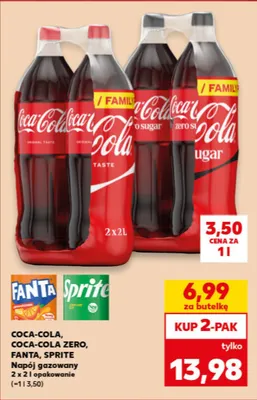 Napój gazowany Sprite 2-pak 2 l promocja w Kaufland