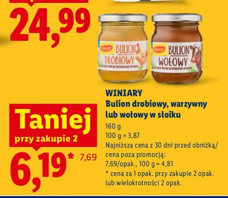 Bulion drobiowy w słoiku Winiary promocja w Lidl