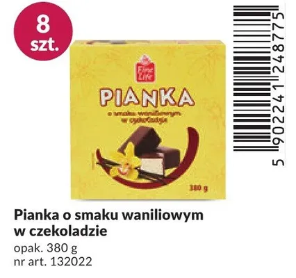 Pianka o smaku waniliowym w czekoladzie promocja w Makro