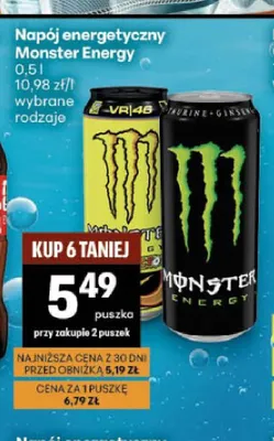 Napój energetyczny Monster Energy promocja w Delikatesy Centrum