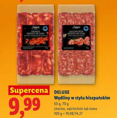 Wędliny w stylu hiszpańskim salchichón promocja w Lidl