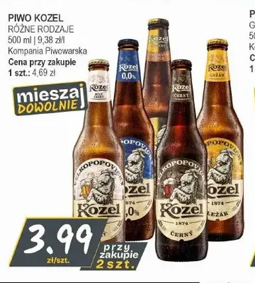 Piwo Kozel Ležák promocja w Słoneczko