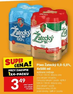 Piwo Żatecky 0,0-5,0% promocja w Twój Market