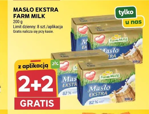 Masło ekstra Farm Milk promocja w Stokrotka