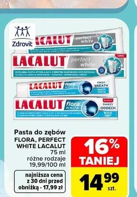 Pasta do zębów Flora Lacalut promocja w Carrefour Market