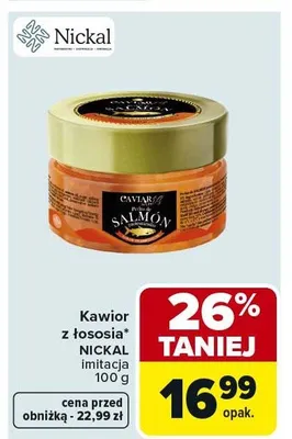Kawior z łososia NICKAL imitacja promocja w Carrefour