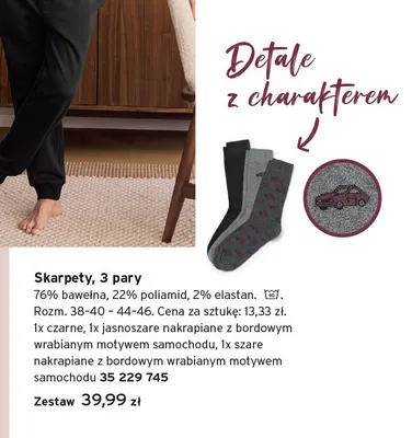 Skarpety 3-pak promocja w Tchibo