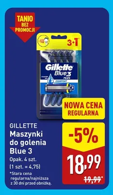Maszynki do golenia Blue 3 Gillette promocja w Aldi