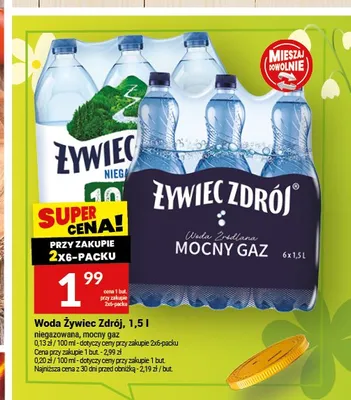 Woda Żywiec Zdrój niegazowana 6-pak 1,5 l promocja w Twój Market