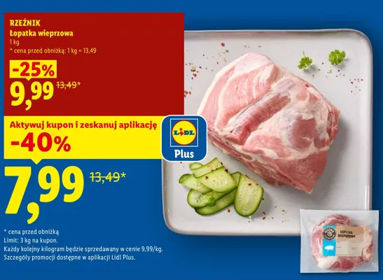 Łopatka wieprzowa Rzeźnik promocja w Lidl