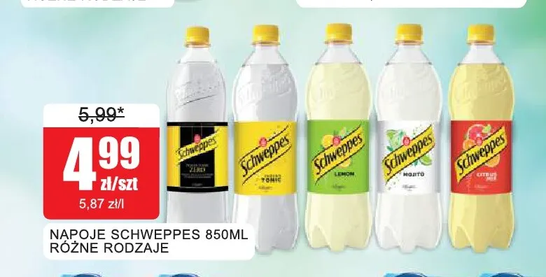 Napoje Schweppes promocja w Bingo