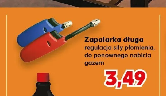 Zapalarka długa regulacja siły płomienia do ponownego nabicia gazem promocja w Kaufland