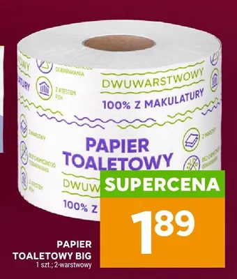 Papier toaletowy Big 2-warstwowy promocja w Stokrotka