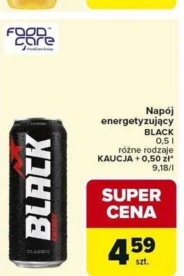 Napój energetyzujący BLACK Classic promocja w Carrefour