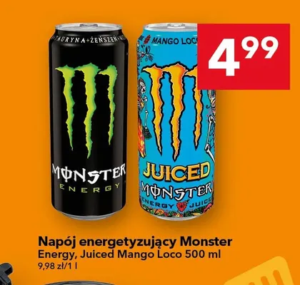 Napój energetyzujący Juiced Mango Loco promocja w LEWIATAN