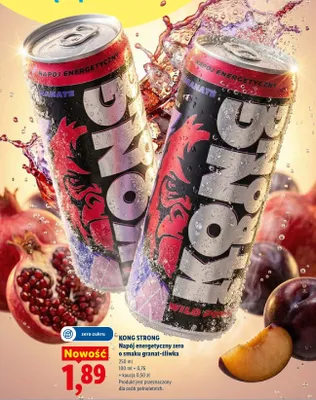 Napój energetyczny Zero o smaku granat-śliwka promocja w Lidl
