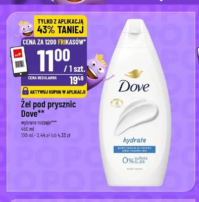 Żel pod prysznic Dove Hydrate promocja w POLOmarket