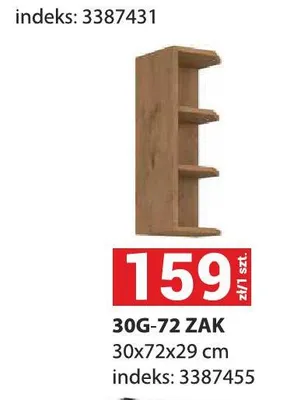 Szafka kuchenna Vigo Grafit 30 g-72 ZAK promocja w Merkury Market