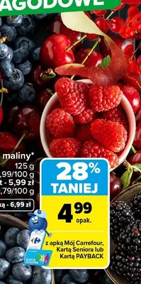 Maliny polskie promocja w Carrefour Market
