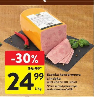 Szynka konserwowa z indyka Wielkopolski Indyk promocja w Intermarche