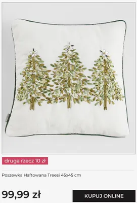 Poszewka haftowana Treesi 45x45 cm home & you promocja w home&you