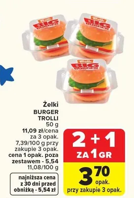 Żelki Burger Trolli promocja w Carrefour
