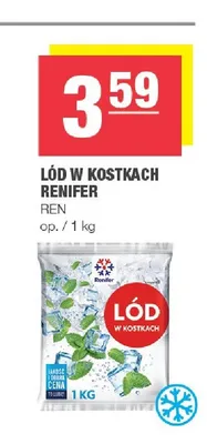 Lód w kostkach Renifer promocja w SPAR