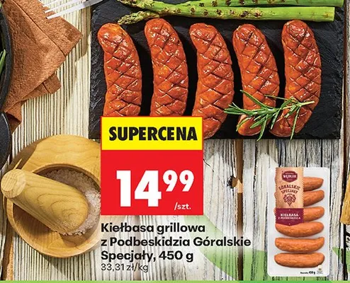 Kiełbasa grillowa z Podbeskidzia Góralskie Specjały promocja w Biedronka