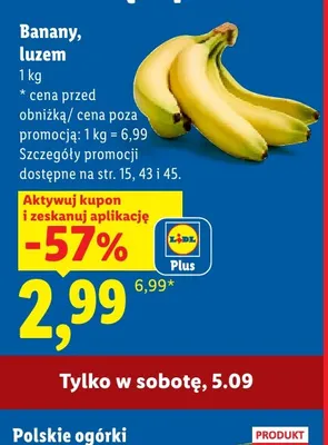 Banany luzem promocja w Lidl